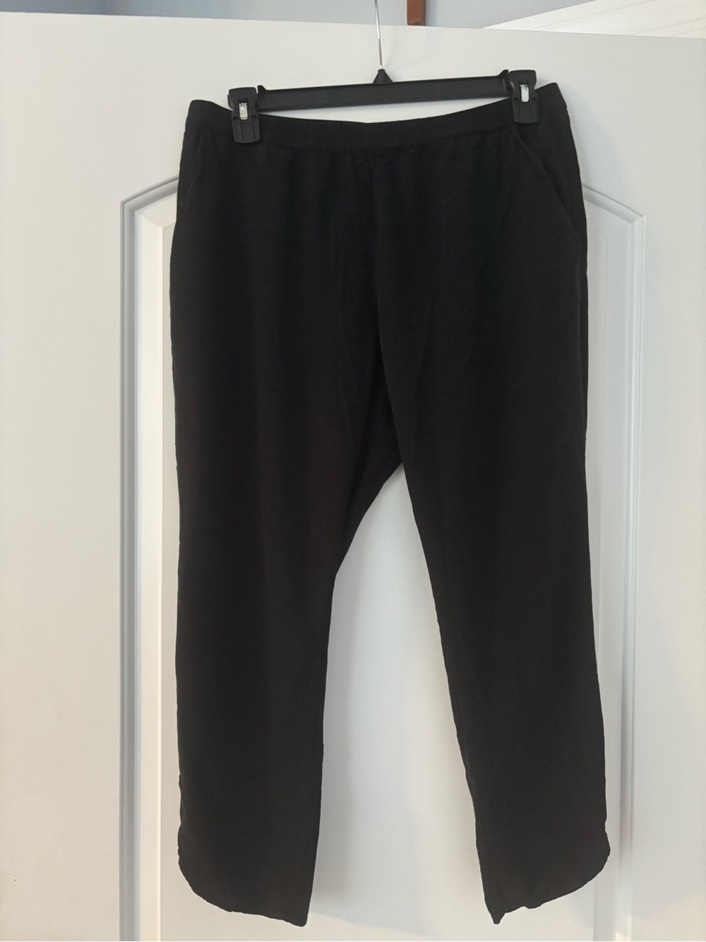 Marine Layer Black Allison Tencel Pants Size XL Slit Hem Cropped